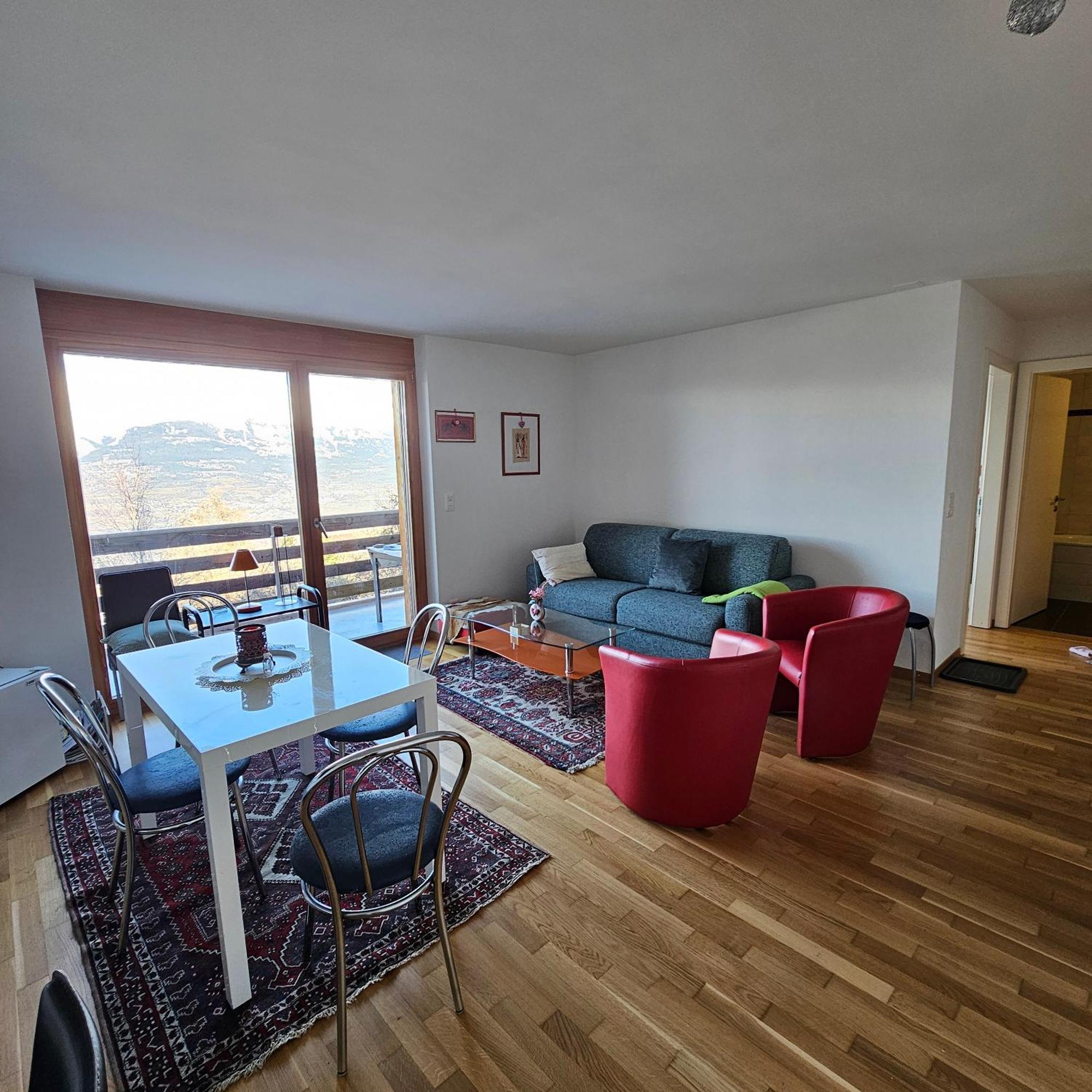 Appartement Meuble A Louer A Nax Buitenkant foto